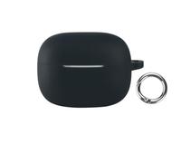 Custodia protettiva compatibile con gli auricolari wireless per Moto Buds 2. Custodia protettiva in silicone morbido e resistente agli urti con chiusura a fibbia, nero