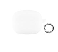 Custodia protettiva compatibile con gli auricolari wireless per Moto Buds 2. Custodia protettiva in silicone morbido e resistente agli urti con chiusura a fibbia, bianco
