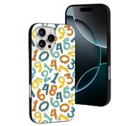 Custodia protettiva compatibile con iPhone 16 Pro Max - Custodia protettiva in silicone con stampa di numeri matematici e alla moda, morbida e alla moda, compatibile con iPhone 16 Pro Max, custodia