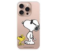 Custodia protettiva compatibile con iPhone 16 Pro, ufficiale Peanuts Woodstock e Snoopy Posado, per proteggere il tuo telefono, custodia flessibile trasparente in silicone con licenza ufficiale Snoopy