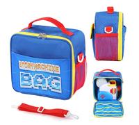 Custodia protettiva compatibile con Little-Tike Story Dream Machine Books Starter Set, borsa da viaggio per giocattoli con tracolla per Storytime Play Machine per libri, piccoli personaggi (blu)