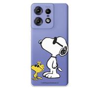 Custodia protettiva compatibile con Motorola Edge 50 Pro, ufficiale Peanuts Woodstock e Snoopy Posado per proteggere il tuo cellulare, custodia flessibile in silicone trasparente con licenza ufficiale