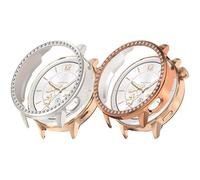 Custodia protettiva compatibile con Oneplus Watch 3 43 mm, senza protezione dello schermo, resistente ai graffi in policarbonato per Oppo Watch X2 Mini Smartwatch Accessori (oro rosa + stella)