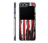 Custodia protettiva compatibile con Samsung Galaxy Z Flip 6 - Bandiera a brandelli - Pellicola protettiva in vinile 3M di alta qualit - Facile d