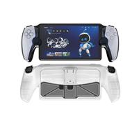 Custodia protettiva compatibile con Sony PlayStation Portal, guscio per console di gioco TPU+PC Protezione antipolvere Stand Case Cover Accessorio (solo custodia) (Bianco)