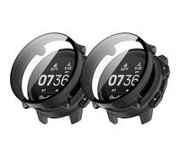 Custodia protettiva compatibile con Suunto Vertical Custodia con pellicola protettiva per schermo, pellicola protettiva in vetro temperato per Suunto Vertical (nero+nero)