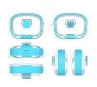 Custodia protettiva compatta progettata per auricolari JBL Vibe Beam Vibe Beam 2 Vibe 200, con porta accurata e allineamento dei pulsanti (azzurro)