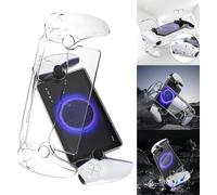Custodia protettiva completa trasparente per console di gioco portatile PS5, compatibile con PS5/PS Portal/PS5 Portal pellicola protettiva in vetro temperato