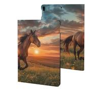Custodia protettiva con cavallino che corre sull'erba, compatibile con iPad Pro/iPad Air3 (10,5 pollici), custodia protettiva con funzione sleep/wake