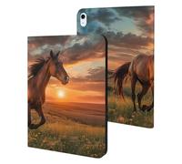 Custodia protettiva con cavallo che corre sull'erba, compatibile con iPad Air5/air4 (11") /iPad Pro 2018 (11 pollici), custodia protettiva con funzione sleep/wake