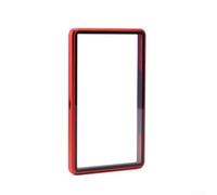 Custodia protettiva con design in alluminio e vetro temperato, per collezionisti di carte sportive, da esporre e conservare (rosso)