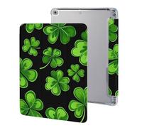 Custodia protettiva con quadrifoglio portafortuna irlandese Happy San Patrizio compatibile con iPad 2017/2018/Air1/Air2 (9,7 pollici), custodia antiscivolo