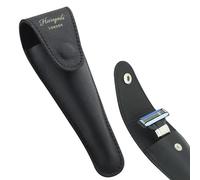 Custodia protettiva/da viaggio, in cuoio, per rasoi 3 Edge & 5 Edge Razors