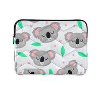 Custodia protettiva decorativa per laptop custodia protettiva universale da donna per computer da viaggio per computer da 13 pollici carino cartone animato koala orso divertente medio