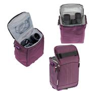 Custodia protettiva e borsa da viaggio per binocolo portatile Navitech Purple, compatibile con il binocolo Leica Compact 10 x 25 BR Ultravid