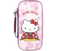 Konix Hello Kitty Custodia di protezione e trasporto per Nintendo Switch, Switch OLED e Switch 2 - Spazio per accessori e 8 giochi - Motivo 3D - Rosa
