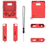 Custodia protettiva flessibile in silicone compatibile con GKD Pixel 2 per console di gioco MINI antigraffio e resistenza (rosso)