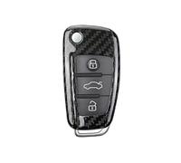 Custodia protettiva for chiave in vera fibra di carbonio for auto compatibile for Audi A1 A3 A4 A6 A8 Q2 Q3 Q7 R8 RS3 RS6 S3 S6 TT TTS(Black)