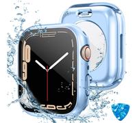 Custodia protettiva impermeabile XiHAMA 2 in 1 per Apple Watch Series 10 46mm, con cover in PC + pellicola in vetro temperato e paraurti anteriore e