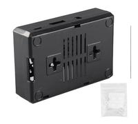 Custodia protettiva in ABS Custodia componente per RPi 3B 3B Trasparente Durevole scheda singola rigida per computer Guscio tipo C con ventola di raffreddamento CPU Foro di (Nero)