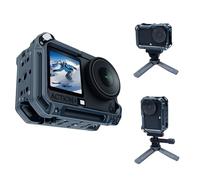 Custodia protettiva in alluminio a gabbia per conigli per DJI Osmo Action 6, supporto per telaio in metallo, supporto per riprese verticali e orizzontali, adattatore di espansione per action camera