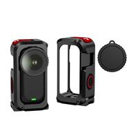 Custodia protettiva in alluminio a gabbia per conigli, per fotocamera sportiva DJI Osmo Nano, lunetta protettiva con slitta fredda e adattatore per montaggio a foro filettato da 1/4", alloggiamento di