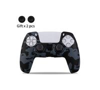 Custodia protettiva in gel di silicone per controller di gioco PS5, mimetica nera, per PS5.