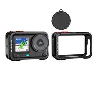 Custodia protettiva in lega di alluminio per DJI Osmo Action 6, telaio in metallo con supporto per scarpa fredda e porta a vite da 1/4, blocco di sicurezza, guscio antiurto per microfono esterno e