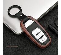 Custodia protettiva in lega di zinco per Audi A4 A4L A5 A6 A6 A6L Q5 S5 S7 Custodia protettiva in stile chiave intelligente - Peach Wood