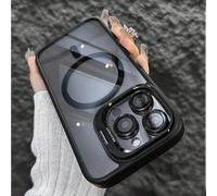 Custodia protettiva in metallo magnetico semplificata con pellicola/staffa per lenti, adatta per iPhone 17, 17Pro, 17Pro Max/16, 16Pro, 16ProMax, 15, 15Pro, 15ProMax, 14, 14Pro, 14ProMax, 13, 13Pro, 1