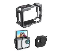 Custodia protettiva in metallo per Insta360 GO Ultra, telaio in lega di alluminio con sgancio rapido e copertura in silicone per accessori per fotocamera di ripresa verticale orizzontale