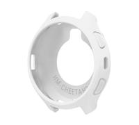 Custodia protettiva in morbido silicone compatibile con Amazfit Cheetah 2 Pro, copertura del telaio dell'orologio con bordo cavo, assorbe gli urti, bianco
