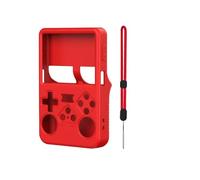 Custodia protettiva in morbido silicone per ANBERNIC R36S Borsa portaoggetti con cordino Antigraffio e antiurto Manicotto protettivo Accessori ergonomici per videogiochi (Rosso)