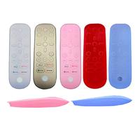 Custodia protettiva in morbido silicone per telecomando PS5, Sony PlayStation, antipolvere, custodia per console di gioco multimediale (grigio trasparente)