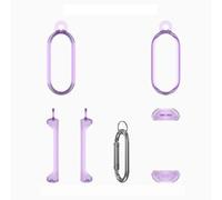 Custodia protettiva in PC per registratore portatile PLAUD NotePin AI, guscio rigido anti-goccia, trasparente e minimalista (viola trasparente)