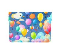 Custodia protettiva in pelle con palloncini colorati per computer portatile, 13 pollici-custodia protettiva in pelle PU per MacBook, borsa per computer sottile per viaggi quotidiani