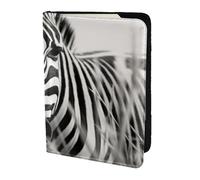 Custodia protettiva in pelle con supporto per passaporto astratto animale zebra1 stampa eco-friendly in pelle essenziale da viaggio