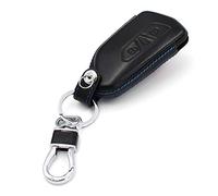 Custodia protettiva in pelle e silicone per chiave auto a 3 tasti, colore nero e blu