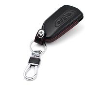 Custodia protettiva in pelle e silicone per chiave auto a 3 tasti, colore nero e rosso