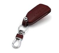 Custodia protettiva in pelle e silicone per chiave auto a 3 tasti, colore rosso marrone