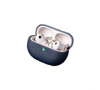 Custodia protettiva in pelle per Huawei per FreeBuds Pro 5 che combina integrità strutturale antipolvere e praticità di trasporto minimalista (blu scuro)