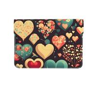 Custodia protettiva in pelle PU per computer portatile da 13 pollici con fiore schiacciato a forma di cuore per MacBook, borsa sottile per computer da viaggio quotidiano