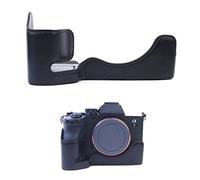 Custodia protettiva in pelle PU per fotocamera Sony Alpha a1 Mirrorless, Nero , Custodia base a metà corpo