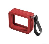 Custodia protettiva in silicone adatta ai viaggi, compatibile con altoparlanti JBL For GO 2, con vestibilità sicura e design leggero per un facile trasporto e protezione quotidiana (rosso)