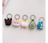 Custodia protettiva in silicone carino e alla moda compatibile con Airtag Apple, occhiali 3D, bulldog, Shiba Inu, Corgi, avocado, che funge da localizzatore e ritrovatore di chiavi Tagli UnicaSilicone