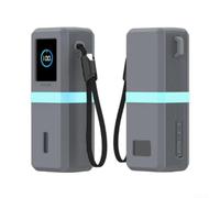 Custodia protettiva in silicone compatibile con Anker A1695 165 W, custodia morbida antiurto per viaggi e uso esterno, colore viola (grigio)