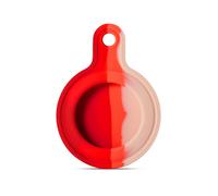 Custodia protettiva in silicone compatibile con gli Air Tag in versione arcobaleno fragole e panna