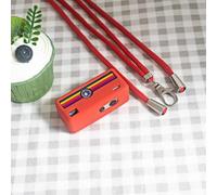 Custodia protettiva in silicone compatibile con portachiavi Kodak Carmera fotocamera digitale, custodia leggera e sottile, copriobiettivo integrato per la protezione quotidiana (rosso)