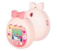 Custodia protettiva in silicone compatibile con Tamagotchi pix Virtual Pet Game Machine Anti Drop Soft Bow Design Retro Toy Accessories Use (rosa)