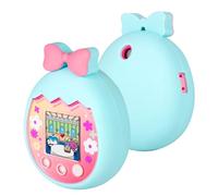 Custodia protettiva in silicone compatibile con Tamagotchi pix Virtual Pet Game Machine Anti Drop Soft Bow Design Retro Toy Accessories Use (blu)